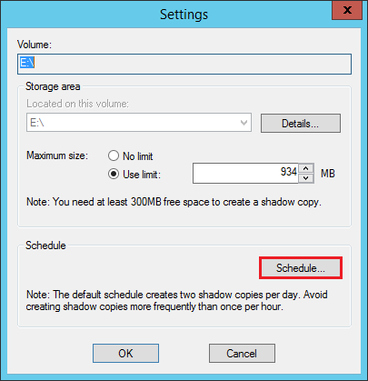 Disable Volume Shadow Copy Windows 7