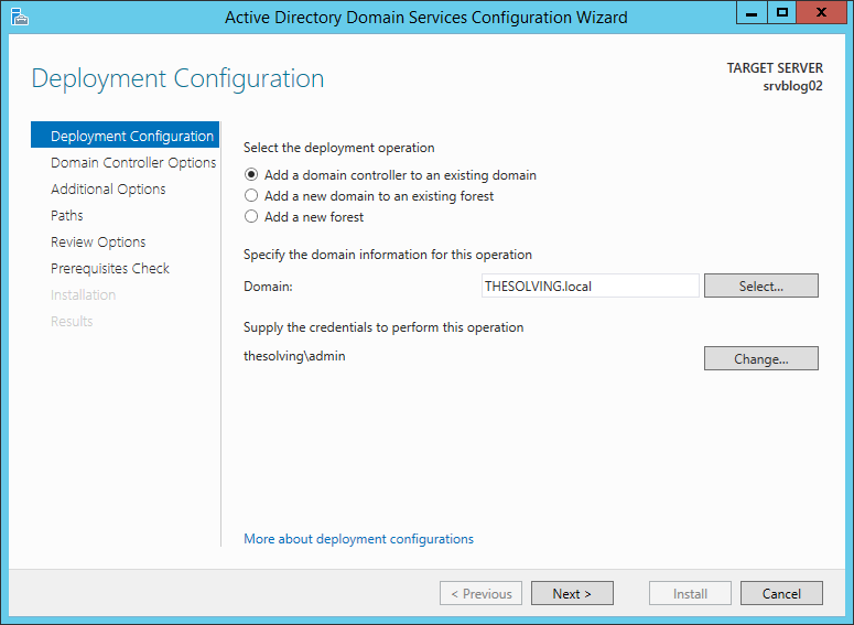 How to add a Backup Domain Controller to an existing Active Directory Domain
