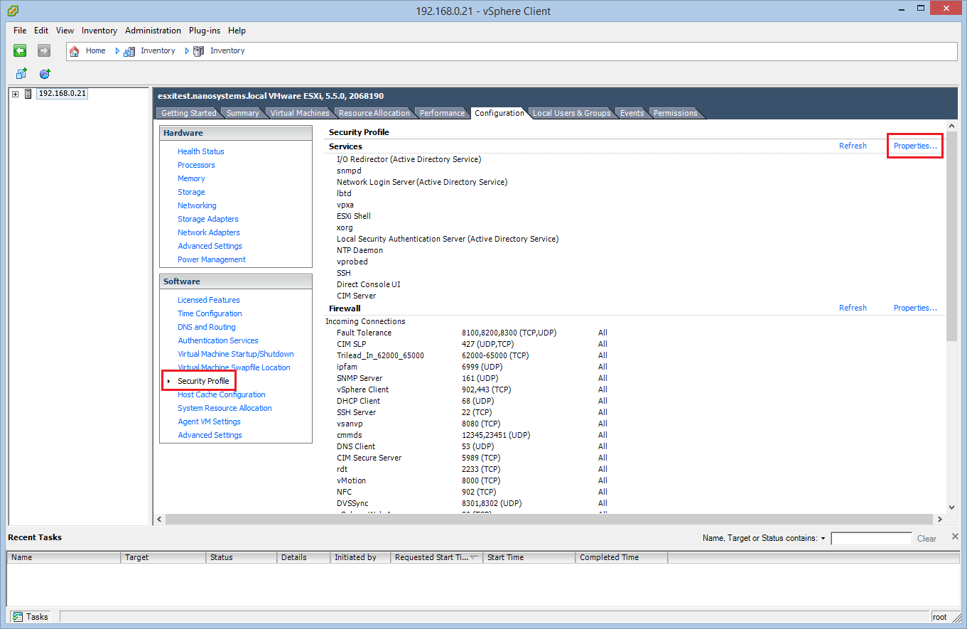 esxi shell