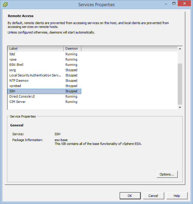 esxi shell