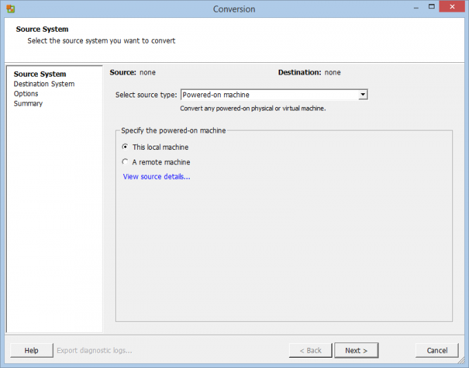 P2V conversion with VMware vCenter Converter | The Solving
