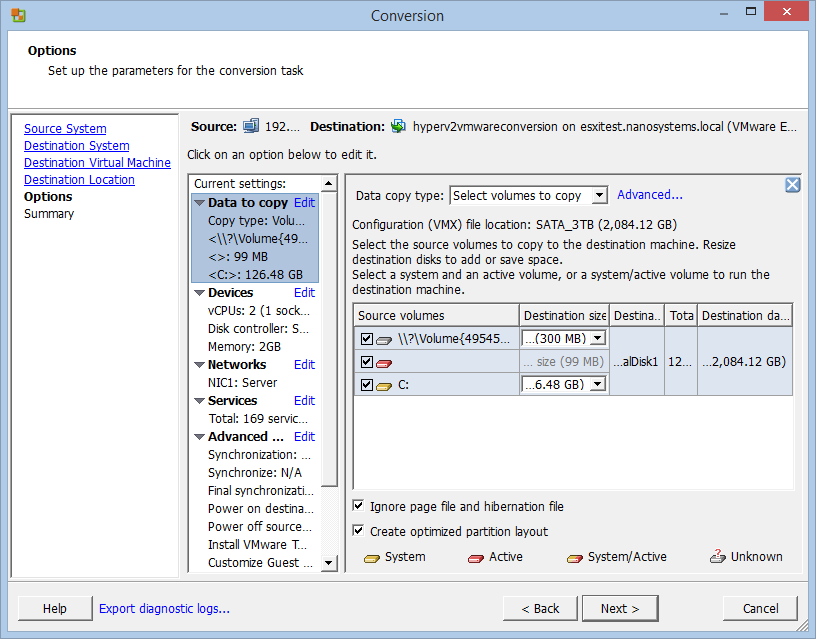 Vmware convert. Tib to VHD Converter online.