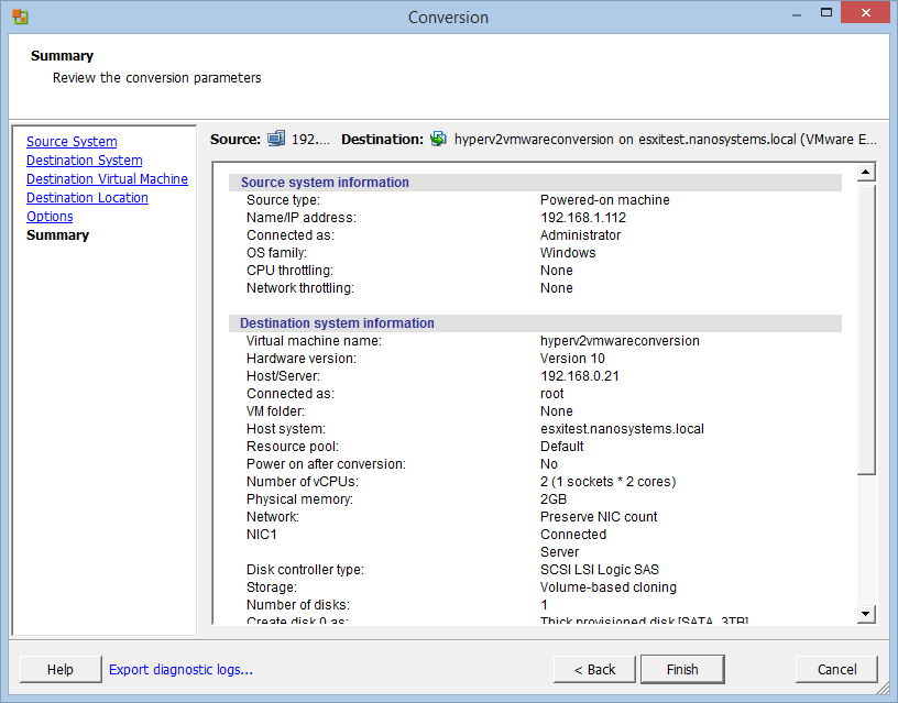 Vcpu vmware. Hyper-v to VMWARE.