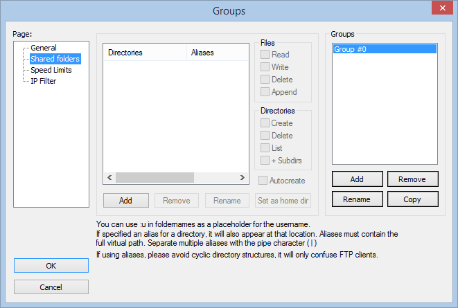 configure filezilla server