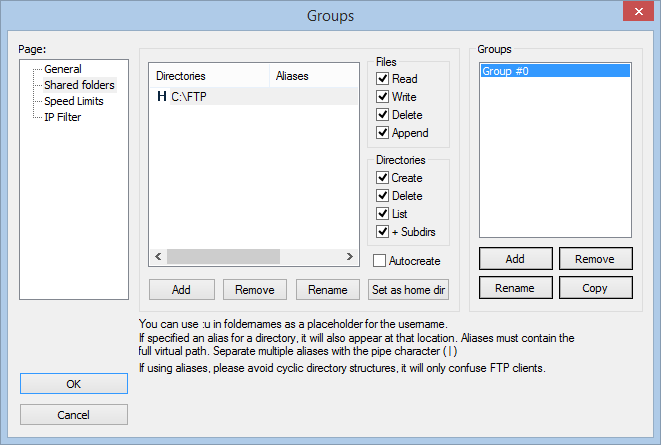 Install and configure a FileZilla FTP Server