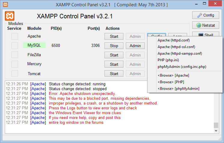 create website using xampp