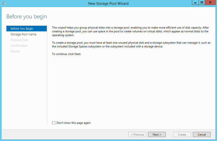 Storage Spaces on Windows Server 2012