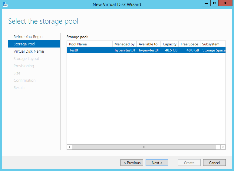 Storage Spaces on Windows Server 2012