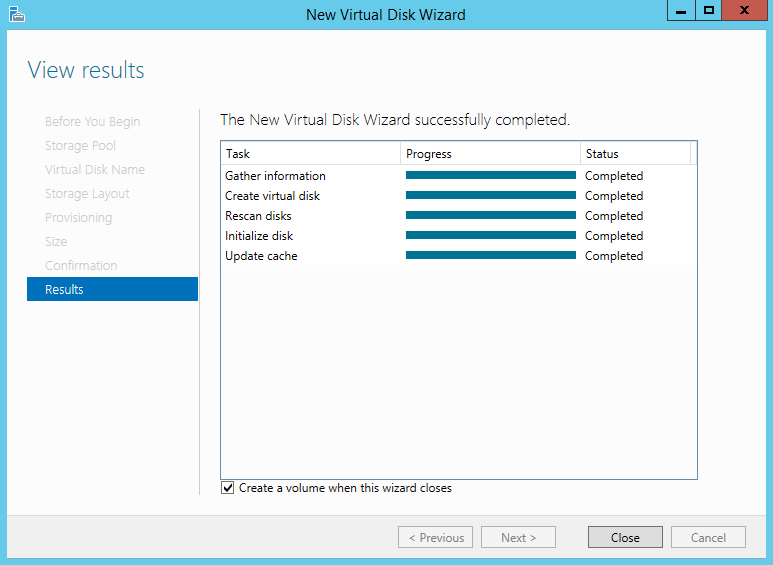 Storage Spaces on Windows Server 2012