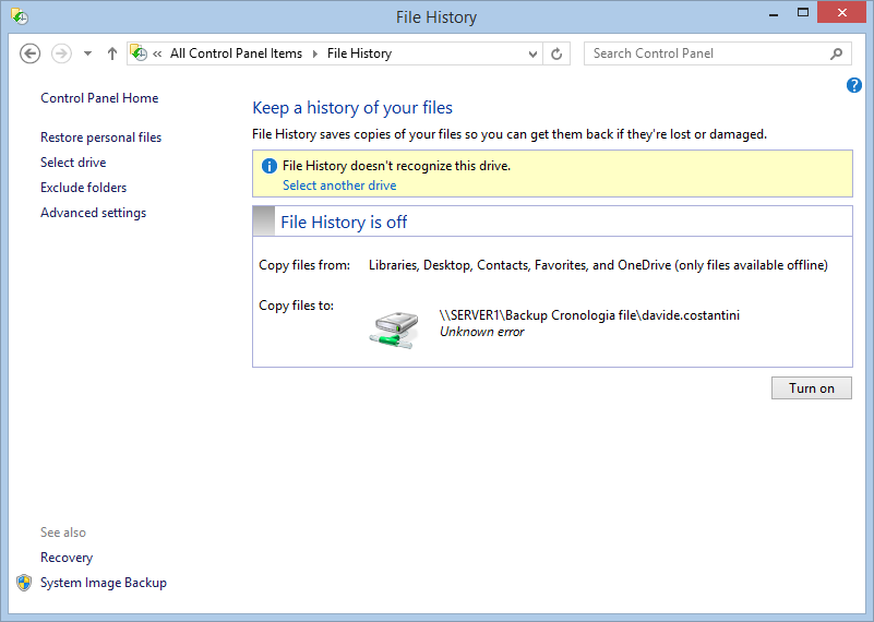 System Image Backup on Windows 8.1