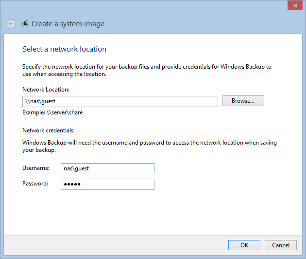 Backup immagine di sistema su Windows 8.1