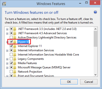 turn windows features on or off windows 8