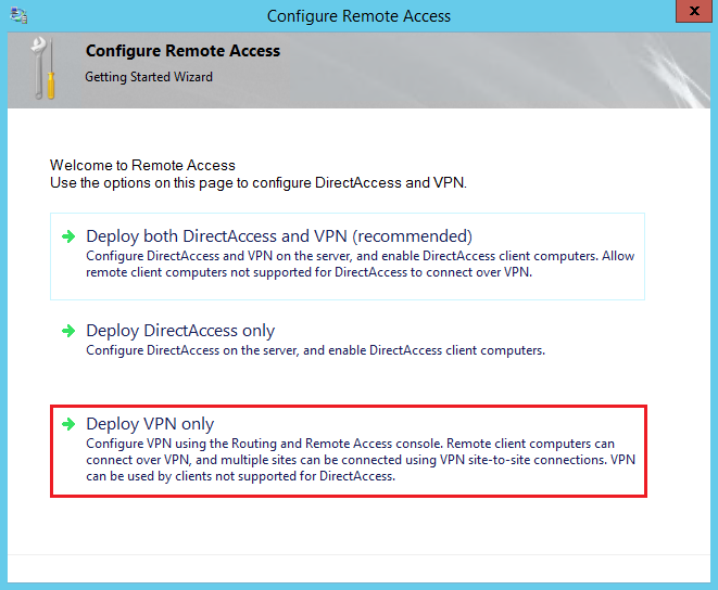 Настройка direct access и vpn в windows 2012 r2