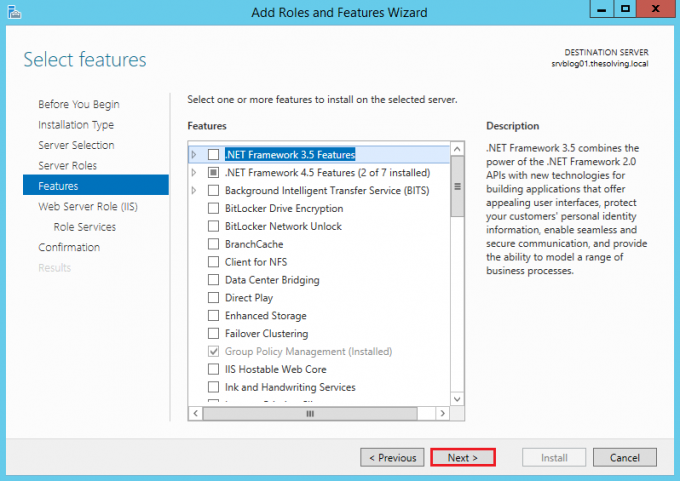 Отключить iis windows server 2012