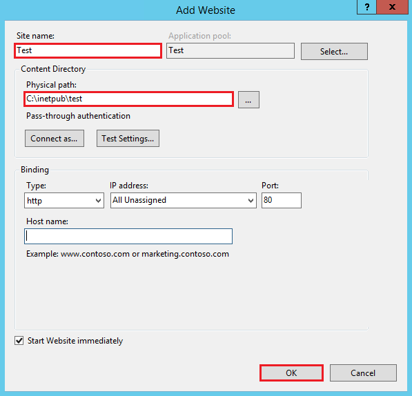 Como instalar e configurar IIS en Windows Server 2012 R2