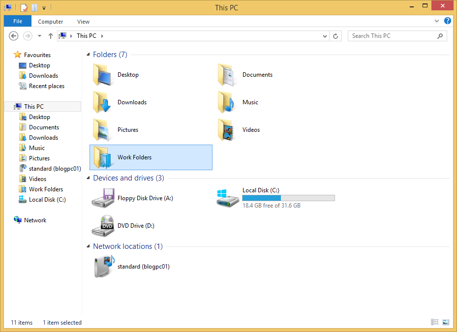 How to connect a Windows 8.1 client to a Work Folders Sync share
