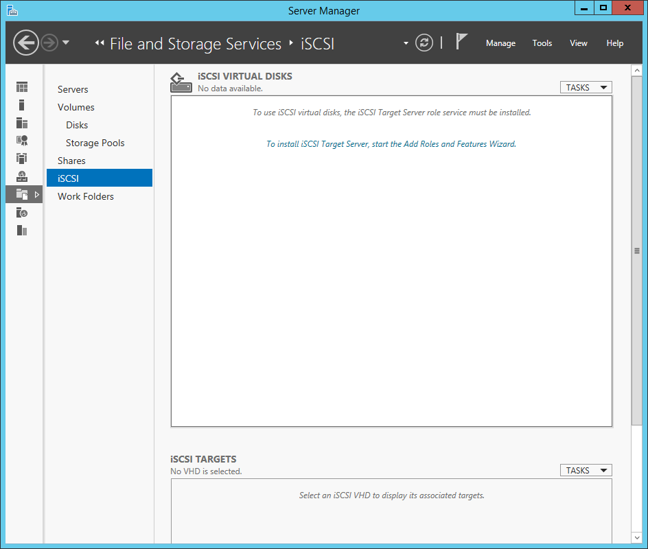 How to create an iSCSI target on Windows 2012