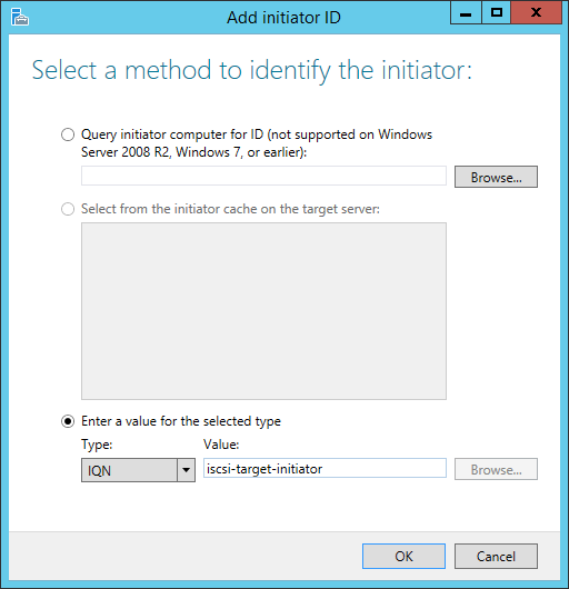 How to create an iSCSI target on Windows 2012