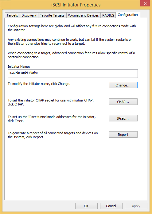 How to create an iSCSI target on Windows 2012