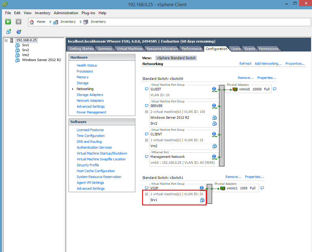 Esxi сетевая карта