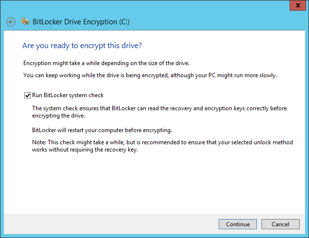 How to enable BitLocker on Windows Server 2012 R2