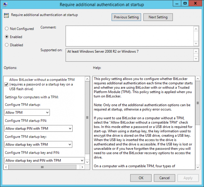 Bitlocker windows server 2012 r2 включить