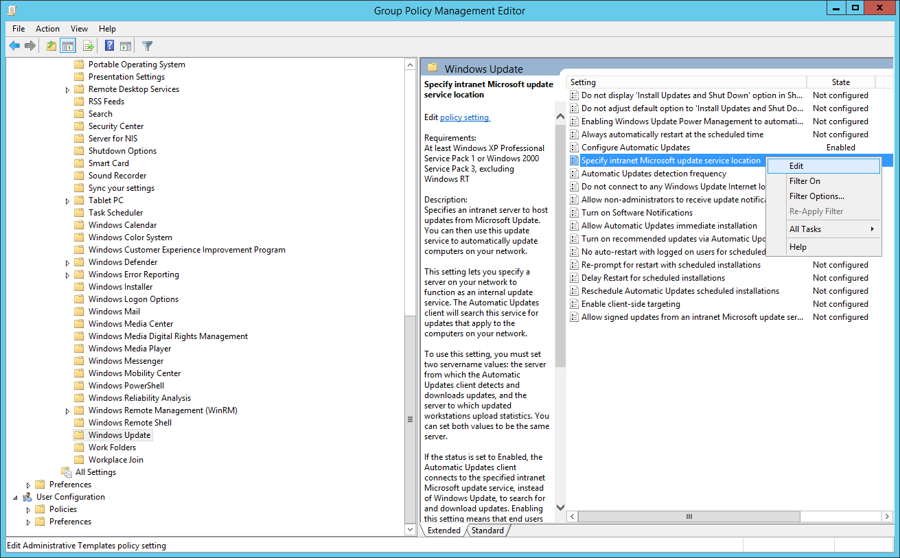 Ошибка при установке wsus на windows server 2008 r2