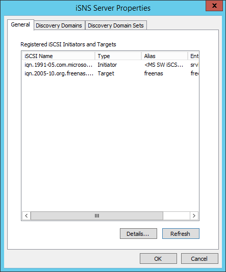 How to install and configure a iSNS server on Windows 2012 R2