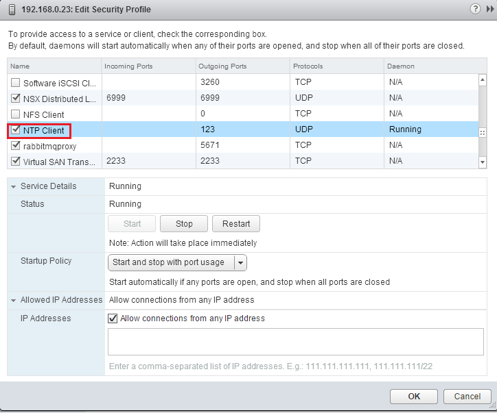 How to configure and administer the ESXi firewall
