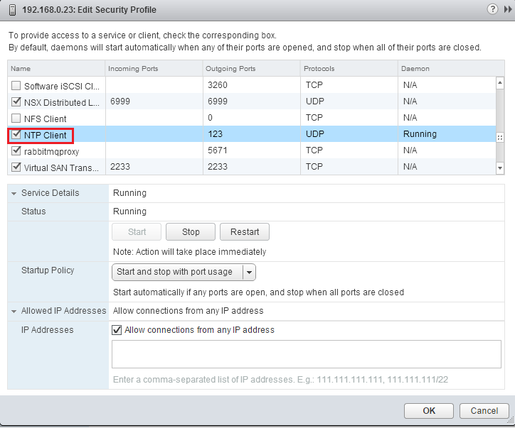 how to check ntp on esxi