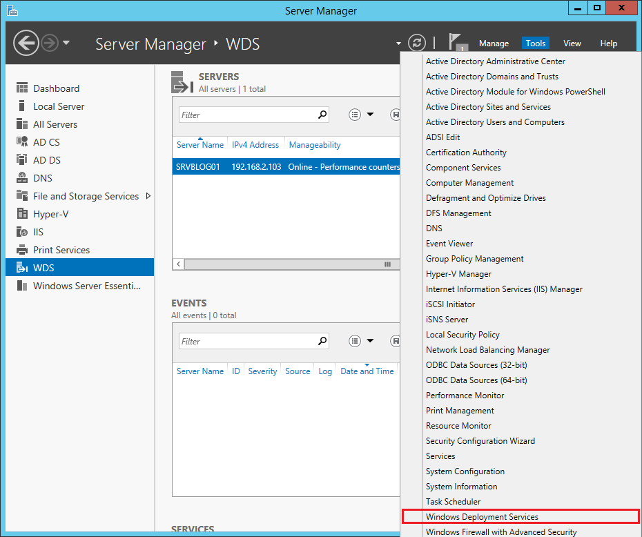 Configuring and using Windows Deployment Services