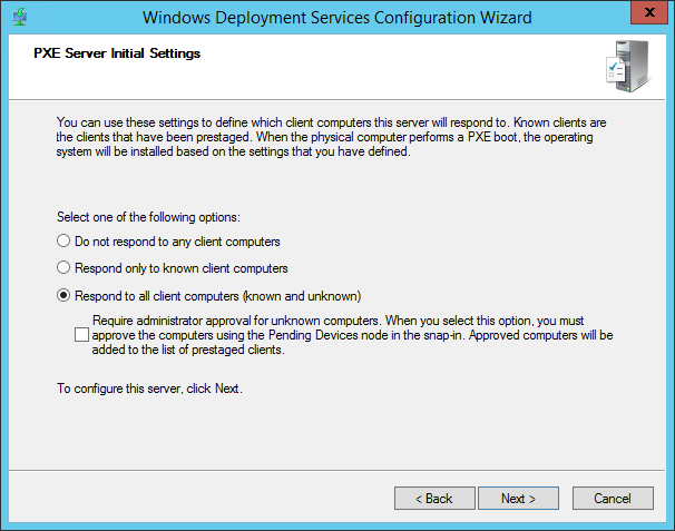 Configuring and using Windows Deployment Services