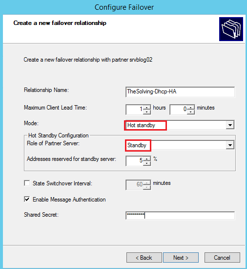 Come configurare il Dhcp di Failover di Windows Server 2012 R2