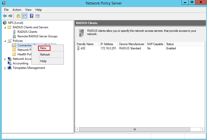 Настройка radius server на windows 2012 r2 mikrotik